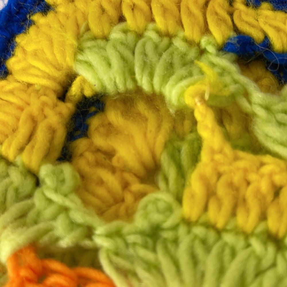 Hand-Crocheted Yellow & Multicolor Tank Top - Picture 8 of 9